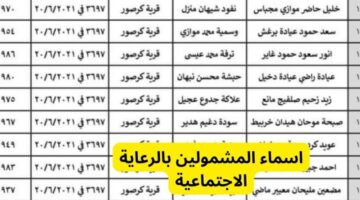 منصتي مظلتي اسماء الرعاية الاجتماعية الوجبة الخامسة 2023 pdf من خلال molsa.gov .iq 1