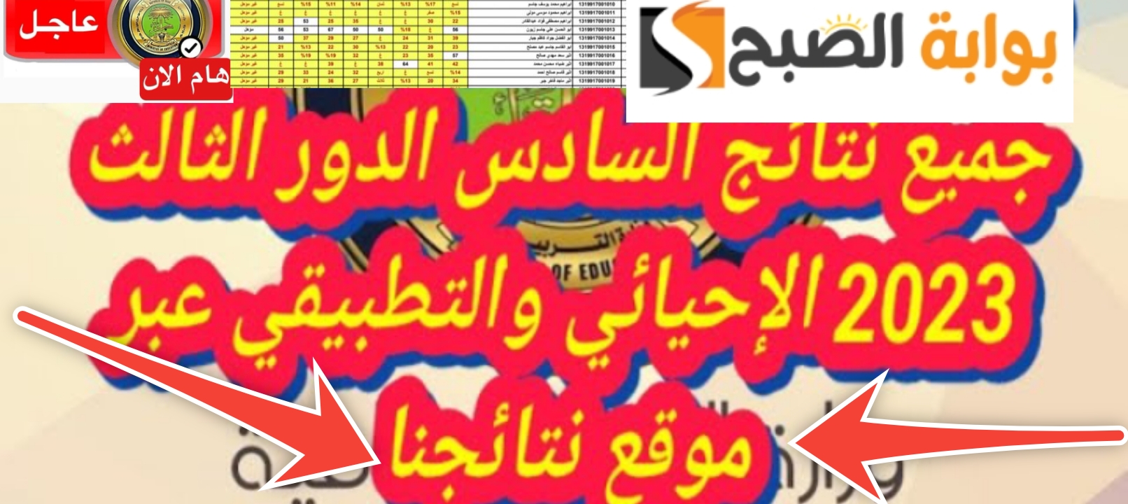 نتيجة السادس الإعدادي الدور الثالث العراق 2023 موقع نتائجنا وملازمنا