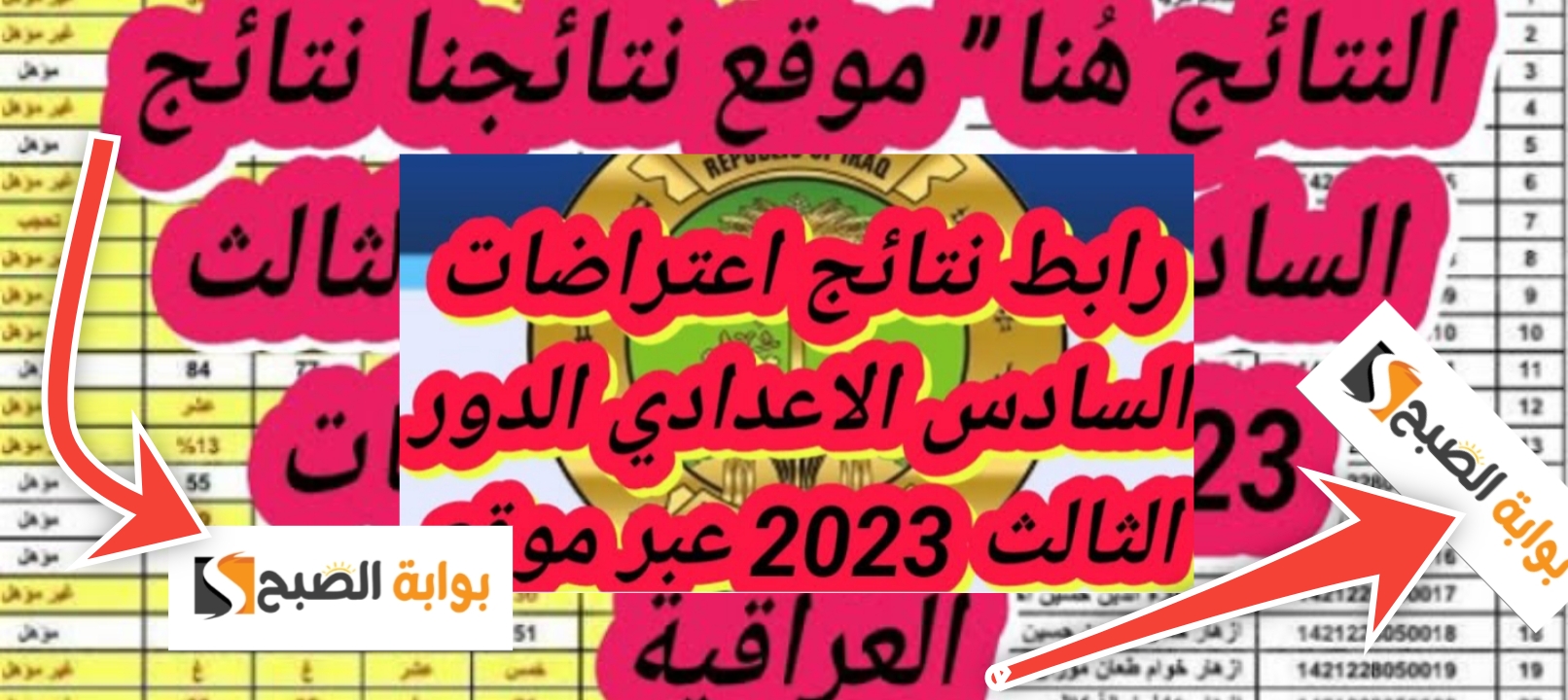 الاستعلام عن نتائج اعتراضات السادس الإعدادي 2023 الدور الثالث موقع نتائجنا