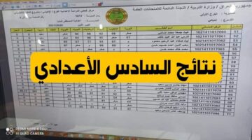 نتائج السادس الاعدادي 2021 بالرقم الامتحاني