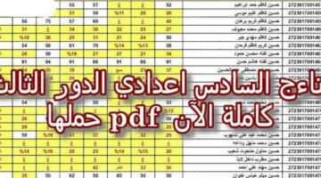 نتائج السادس الاعدادي الدور الثالث 20230