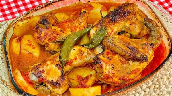 طريقة عمل صينية البطاطس بالفراخ بكل سهولة 6 طريقة عمل صينية البطاطس بالفراخ بكل سهولة
