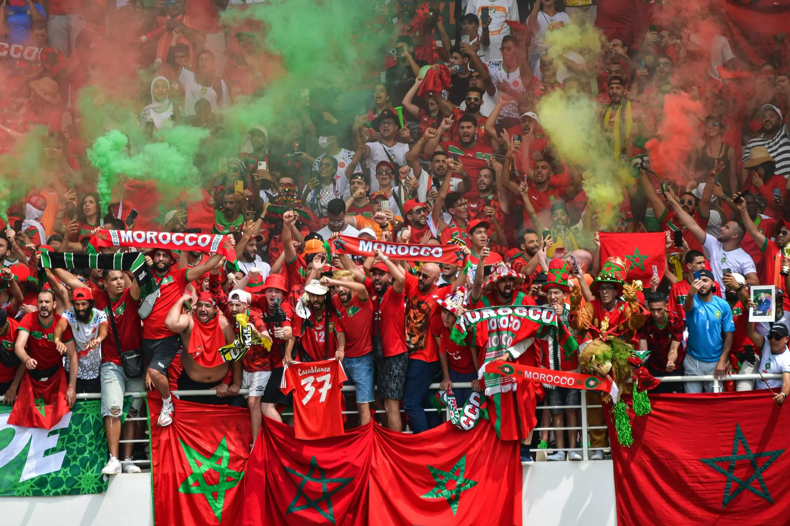 القنوات الناقلة لمباراة المغرب وجنوب أفريقيا في دور الـ16 بكأس أمم أفريقيا