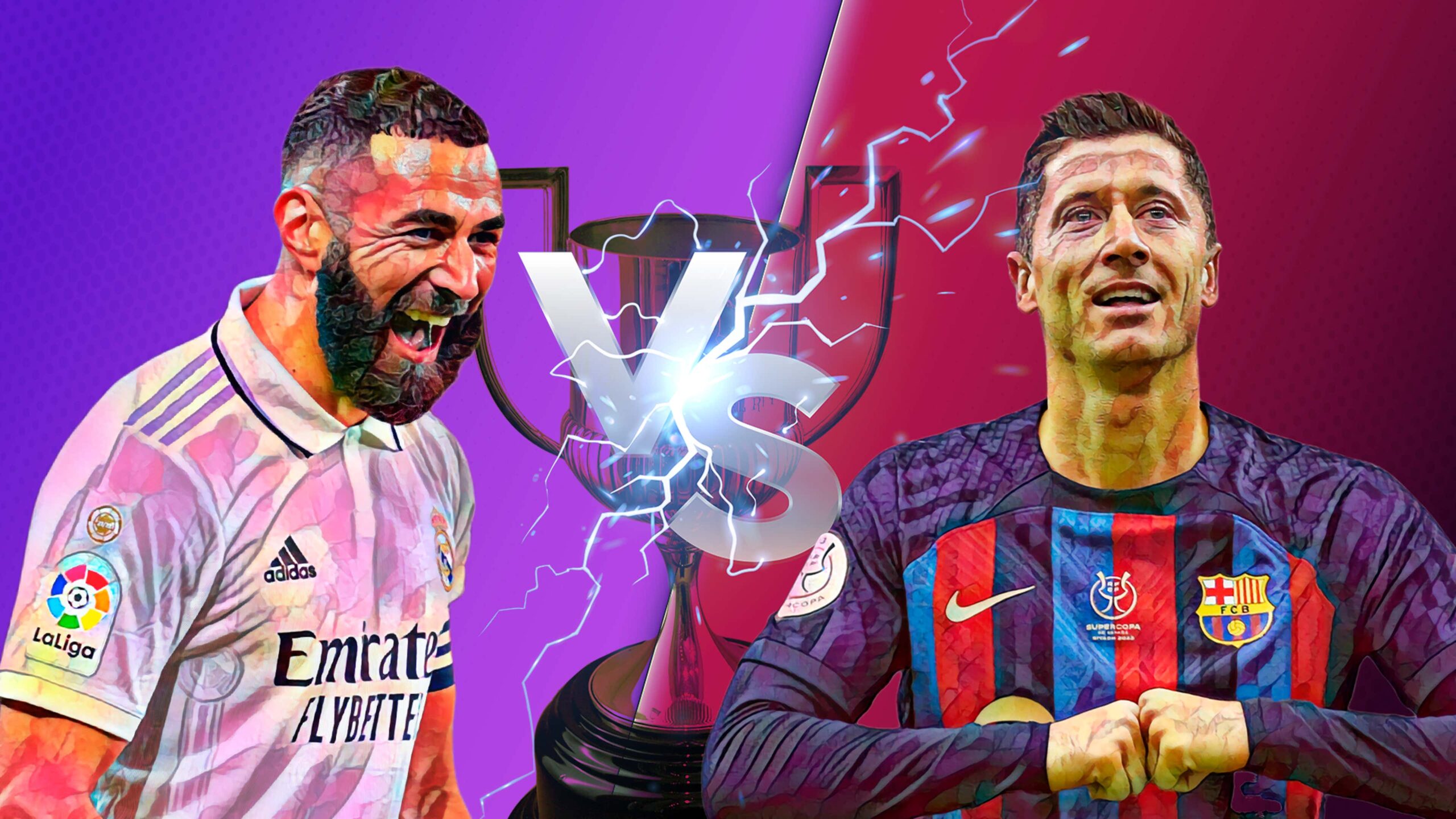 "ريال مدريد وبرشلونة" كلاسيكو ناري في نهائي كأس السوبر الإسباني 2024.. تعرف على الموعد والقنوات الناقلة 5 “ريال مدريد وبرشلونة” كلاسيكو ناري في نهائي كأس السوبر الإسباني 2024.. تعرف على الموعد والقنوات الناقلة