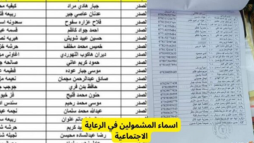مُتاح الان.. أسماء المشمولين بالرعاية الاجتماعية الوجبة السابعة 2024 عموم المحافظات العراقية