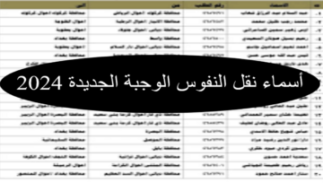 حمل الآن.. قوائم أسماء نقل النفوس الوجبة الجديدة 2024 في العراق