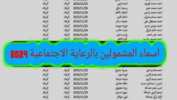 استعلم الآن عن أسماء المشمولين بالرعاية الاجتماعية الوجبة الاخيرة 2024 في كل المحافظات العراقية