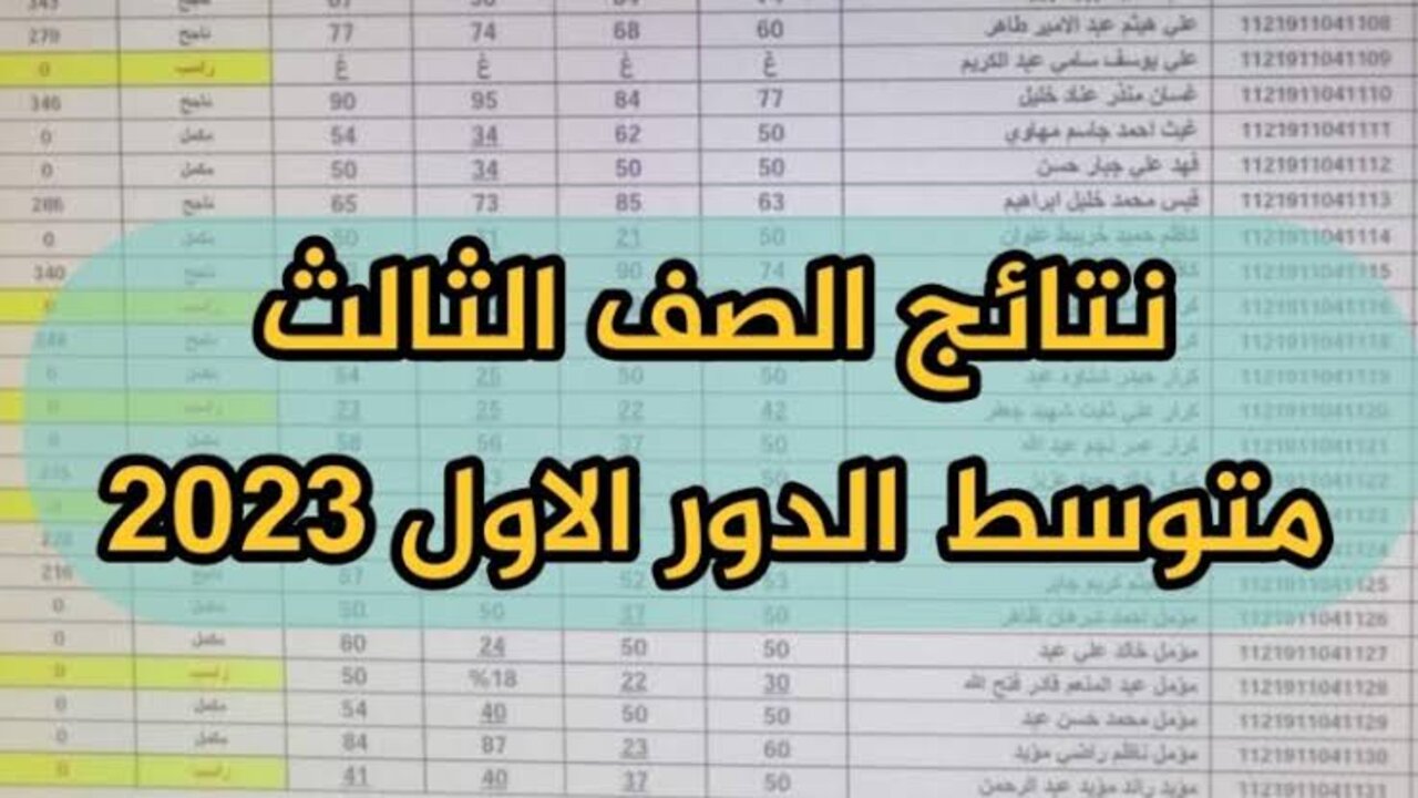 “هنـــــــــــــــــا“ results.mlazemna رابط الاستعلام عن نتائج الثالث المتوسط 2024 الدور الأول في عموم العراق