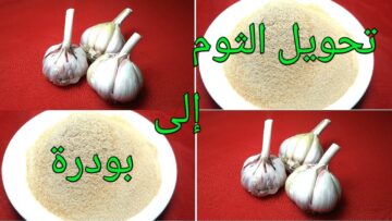 طريقة مدهشة تحويل الثوم الي ثوم بودره ليعطيكي طعم مثل المطاعم الكبري