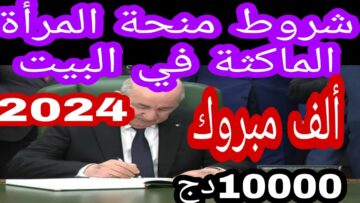 تعرفي على قيمة منحة المرأة الماكثة في البيت 2024 anem.dz