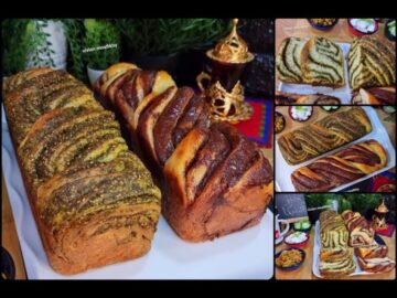 فكرة فطار رائعة ومميزة طريقة عمل خبز البابكا (البريوش البولندي) بخلطة اللبنه والزعتر بعجينة اقتصادية