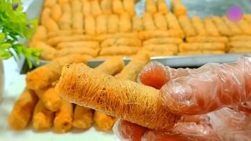 الكنافة بالتمر على طريقة أكبر المحلات والسر في لونها وطعمها