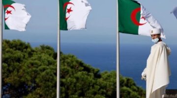 الأعلام الجزائرية في الجزائر العاصمة في 25 آب أغسطس 2022 © لودوفيك ماران ا ف ب