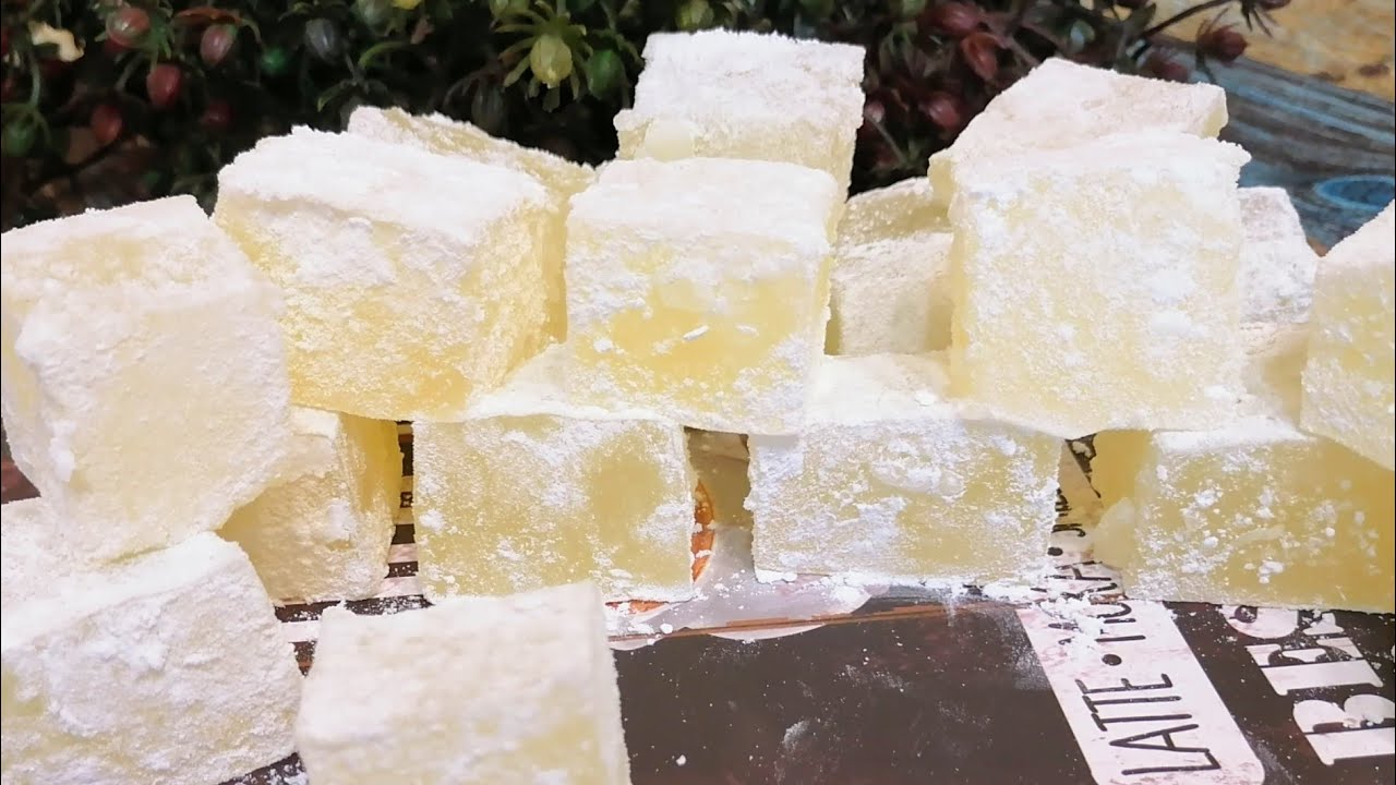 بدون جيلاتين طريقة عمل أحلى وأرخص ملبن (راحة الحلقوم) في البيت بقوام مطاطي زي الجاهز بالظبط 5 بدون جيلاتين طريقة عمل أحلى وأرخص ملبن (راحة الحلقوم) في البيت بقوام مطاطي زي الجاهز بالظبط