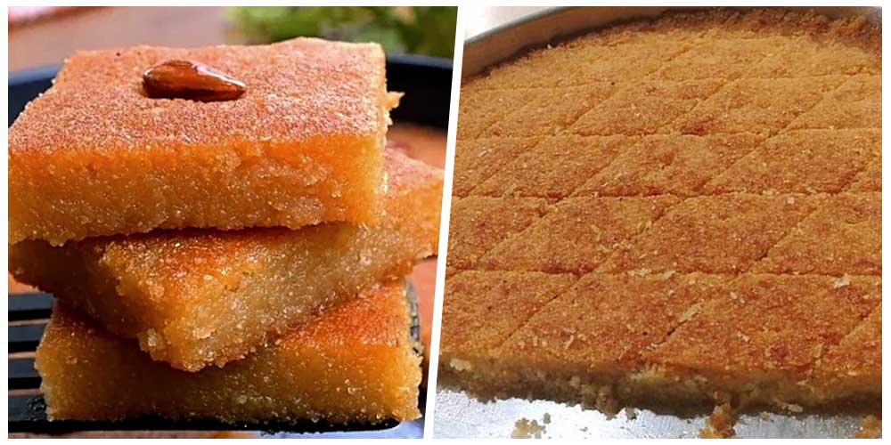 جربي أنجح وأسهل طريقة لعمل البسبوسة المرملة والشربات المضبوط في 10 دقائق 5 جربي أنجح وأسهل طريقة لعمل البسبوسة المرملة والشربات المضبوط في 10 دقائق