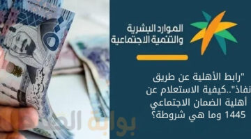 رابط الأهلية عن طريق نفاذ.كيفية الاستعلام عن أهلية الضمان الاجتماعي 1445 وما هي شروطة؟