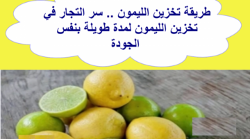 طريقة تخزين الليمون