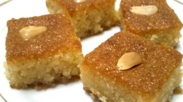 طريقة عمل البسبوسة 1