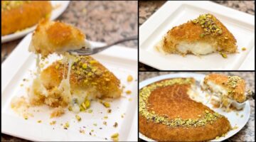 طريقة عمل الكنافة النابلسية بالقشطة بمكونات سهلة 1