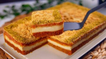 بطريقة الحلواني الكنافة بالقشطة البلدي بكل أسرارها باللون  الذهبي بطعم ذمان أحلي من الجاهز
