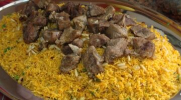 طريقة عمل كبسة اللحمة بالأرز البسمتي 1