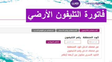 فاتورة التليفون الأرضي 1