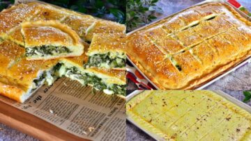 فطيرة السبانخ بالجبنة أطيب أكلة بمكونات بسيطة