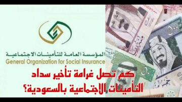 كم تبلغ غرامة تأخير سداد التأمينات الاجتماعية 1445.. المؤسسة العامة تُوضح