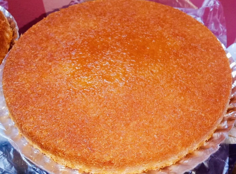 كنافة الحلواني بالقشطة زي الجاهزة مسقية عسل بايد ست البيت حلويات شرقية لا تقاوم