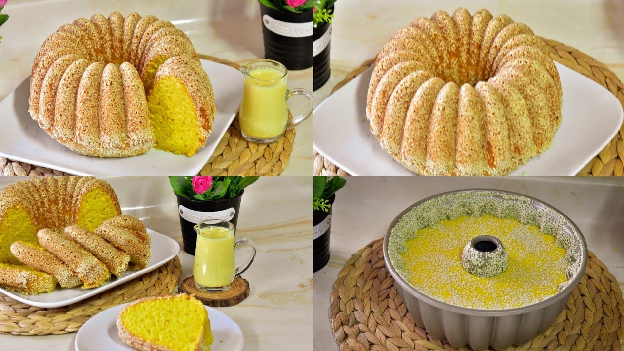 طريقة عمل كيكة السمسم تابعوها خطوة بخطوة