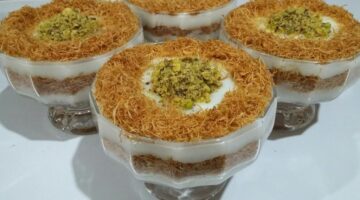 مكونات كاسات الكنافة بالقشطة 1024x576 1