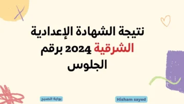 رابط مباشر.. لينك نتيجة الصف الثالث الإعدادي الشرقية 2024 البوابة الإلكترونية لمحافظة الشرقية نتائج الاعداديه