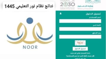 نتيجة نظام نور 1445 الترم الثاني برقم الهوية