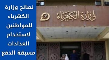 نصائح وزارة الكهرباء للمواطنين لاستخدام العدادات مسبقة الدفع