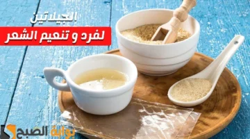 وصفة الجيلاتين فرد الشعر في المنزل