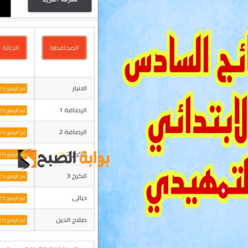 تـوه اليكـــم نتائج السادس الابتدائي التمهيدي 2024 الدور الاول بالرقم الامتحاني وزارة التربية العراقية epedu.gov.iq