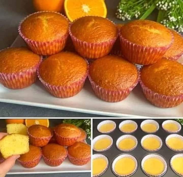 كب كيك البرتقال ألذ وأخف حاجة حلوة للمدرسة هتحضريه في 5 دقائق 5 كب كيك البرتقال ألذ وأخف حاجة حلوة للمدرسة هتحضريه في 5 دقائق