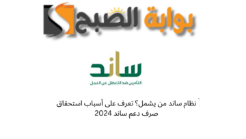 نظام ساند من يشمل؟ تعرف على أسباب استحقاق صرف دعم ساند 2024