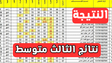 هُنـــــــــا لينك الاستعلام عن نتائج الثالث متوسط 2024 الدور الأول بالرقم الامتحاني بالعراق