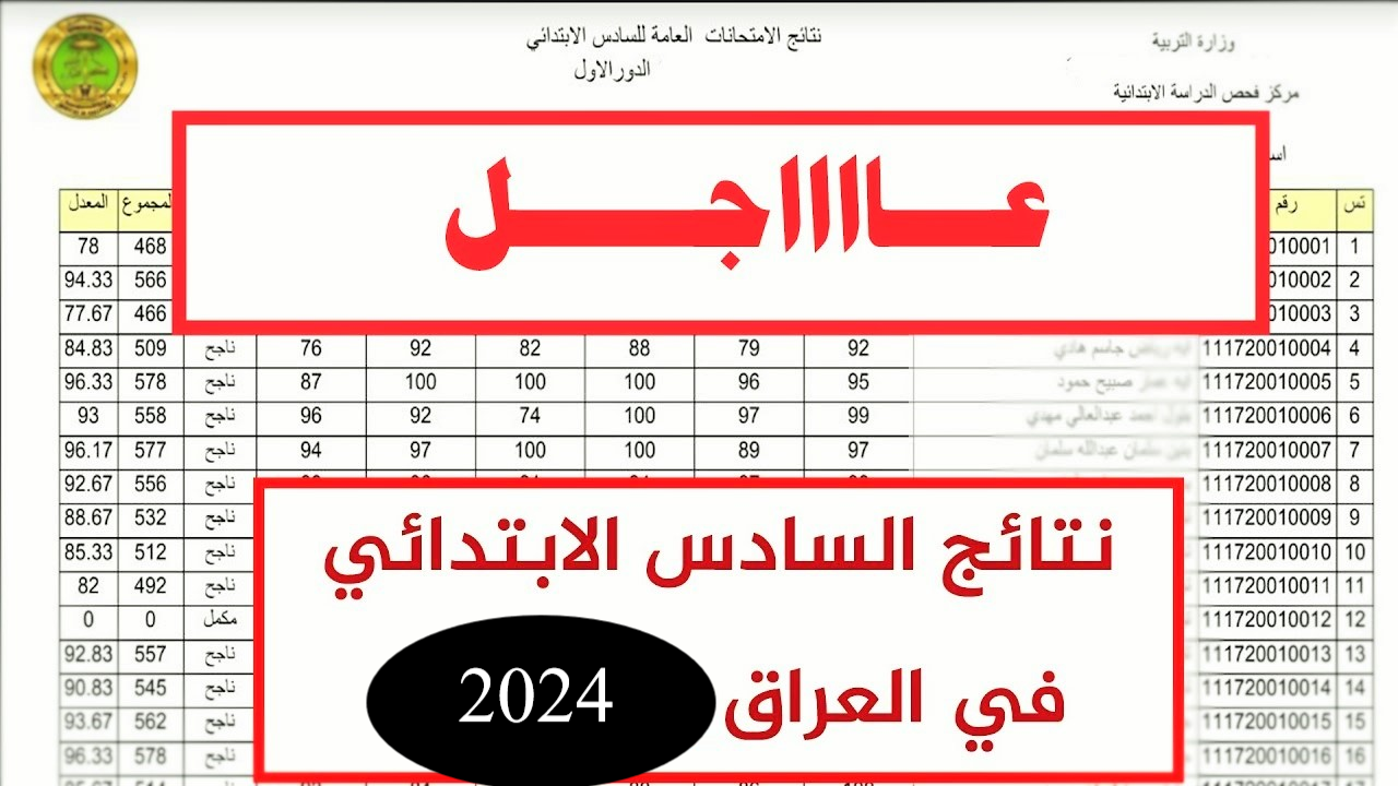 “اعرف نتيجتك فوراً”.. إعلان نتائج السادس الابتدائي التمهيدي 2024 عبر موقع نتائجنا
