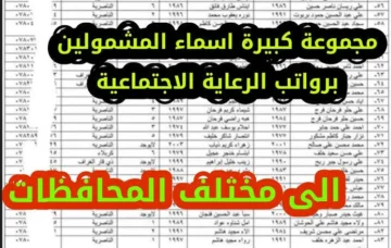 رابط استعلام اسماء المشمولين بالرعاية الوجبة الأخيرة في العراق 2024/1445 إلكترونيًا