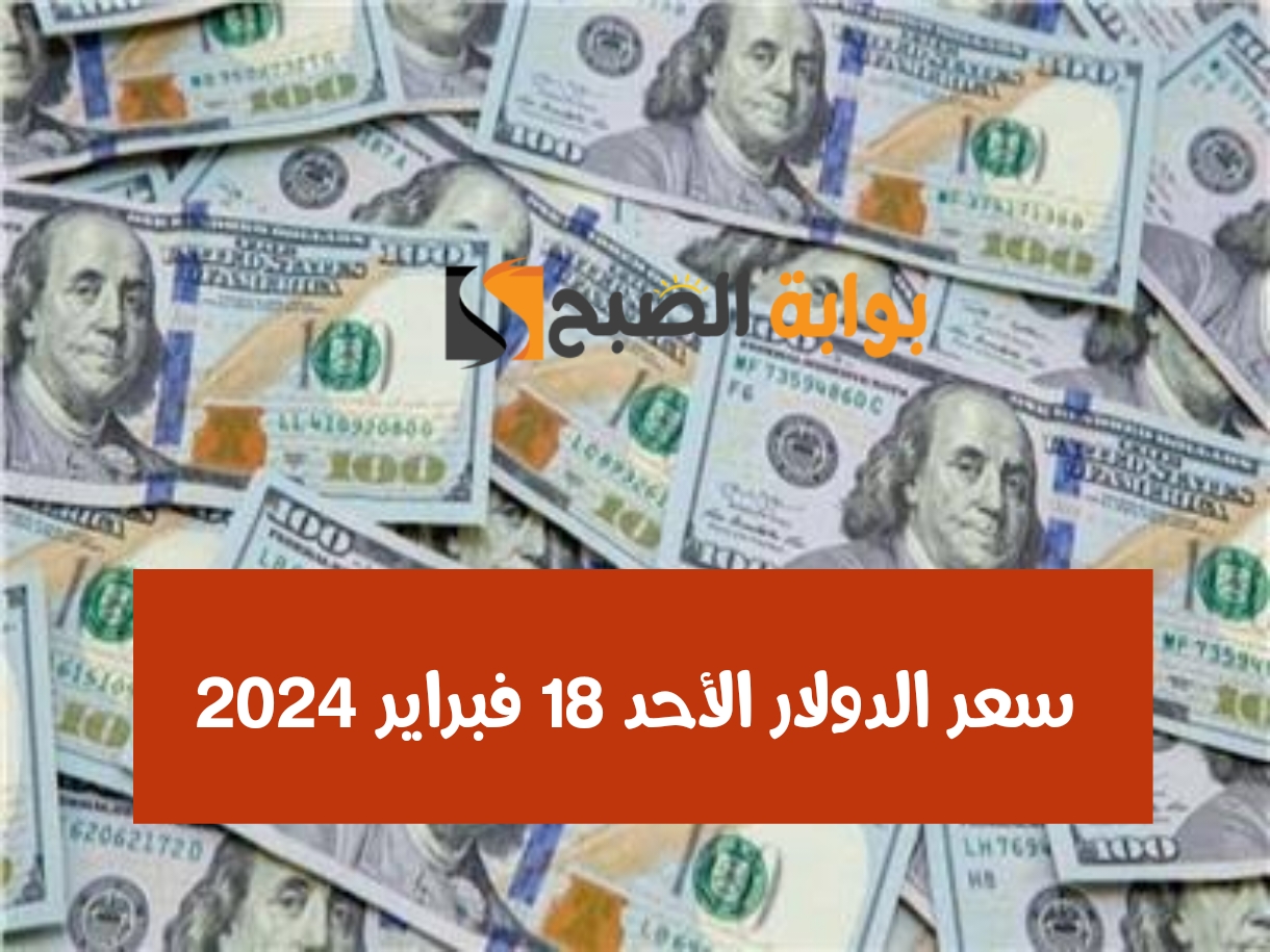 الأخضر بكام.. سعر الدولار مقابل الجنيه المصري اليوم الأحد 18 فبراير 2024 في البنـوك 5 الأخضر بكام.. سعر الدولار مقابل الجنيه المصري اليوم الأحد 18 فبراير 2024 في البنـوك