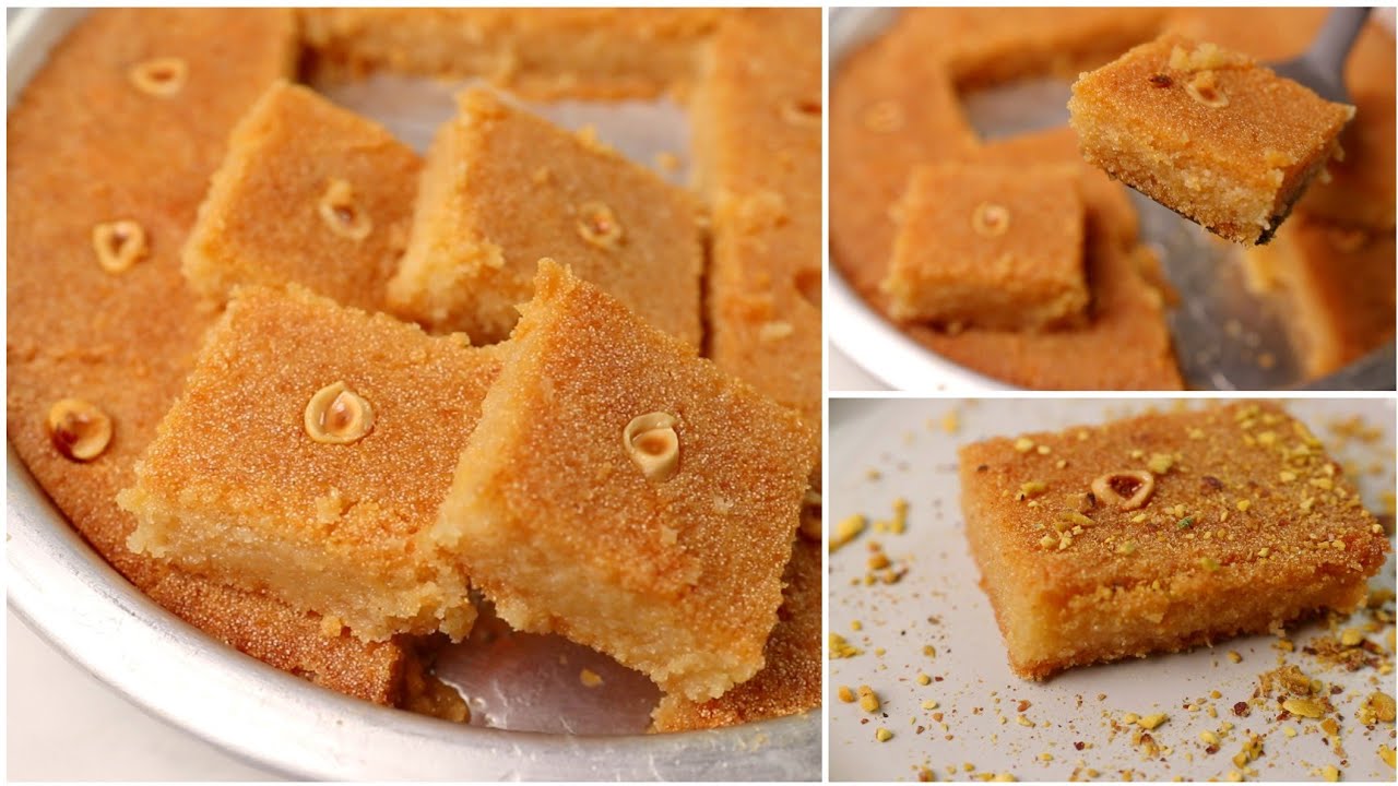 لشهر رمضان طريقة البسبوسة زي بتاعى الحلواني بالظبط مرملة وطرية بمكونات مظبوطة 5 لشهر رمضان طريقة البسبوسة زي بتاعى الحلواني بالظبط مرملة وطرية بمكونات مظبوطة