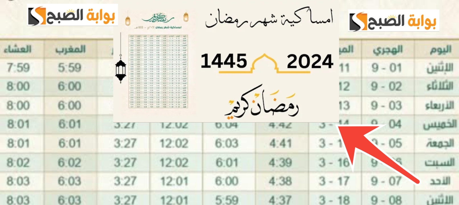 امساكية شهر رمضان 2024 ومواعيد الفطار والسحور في مصر 6 امساكية شهر رمضان 2024 ومواعيد الفطار والسحور في مصر