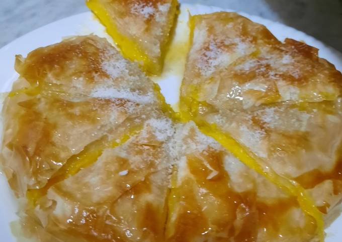هتنفعك في رمضان.. طريقة عمل صينية الجلاش بحشوة الكاسترد الرهيبة هتعجب ولادك وضيوفك