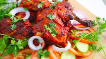  طريقة عمل دجاج التندوري في الفرن بدون شواية بأفضل تتبيلة وبخلطة سرية