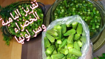 “هتنفعك في تفريزات رمضان”.. فكرة عبقرية لتخزين البامية الخضراء بدون تغيير في لونها بسهولة جداً