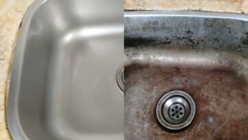 خليه يبرق على طول…هيرجع جديد مهما كانت كمية الدهون أفضل  طرق تنظيف حوض المطبخ بسهولة
