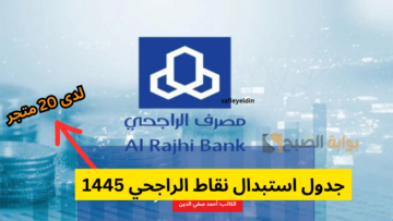 جدول استبدال نقاط الراجحي 1445 لدى 20 متجر من شركاء المصرف