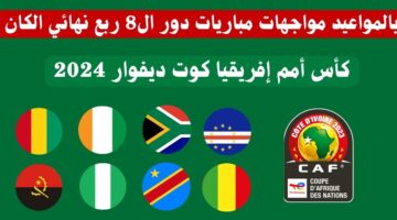 جدول مباريات دور ربع النهائي أمم أفريقيا